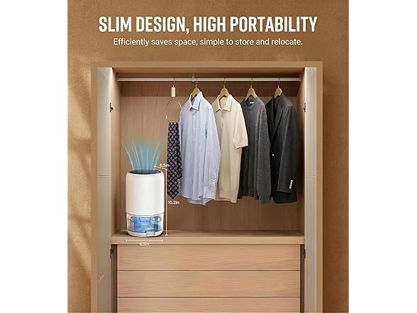 Dravonic Quiet Portable Dehumidifier