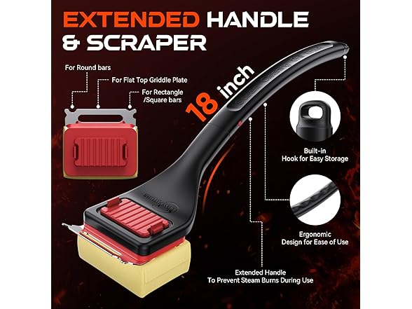 NEWKITCHEN Bristle-Free Steam Cleaning Grill Brush