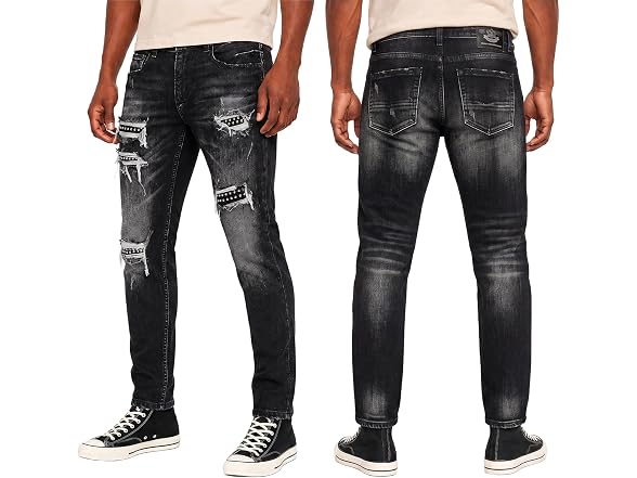 Blukraf Mens Slim Fit Stacked Jeans
