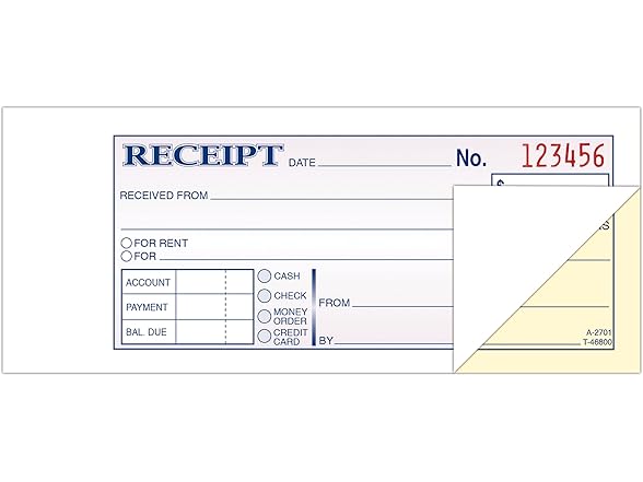 Adams Money/Rent Receipt Book