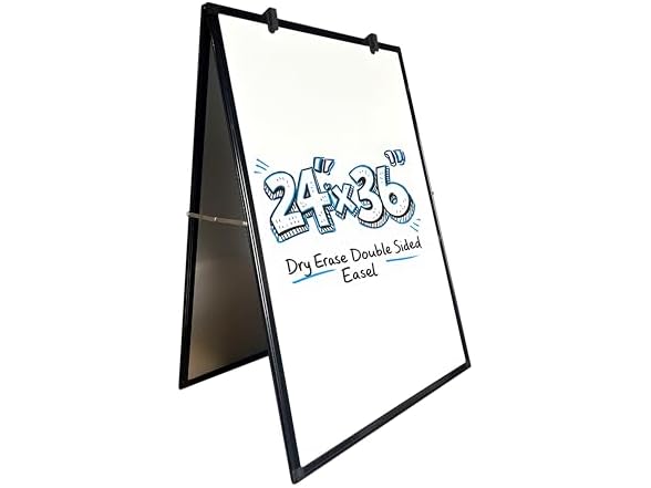 24" x 36" Double-Sided Magnetic Dry Erase Easel