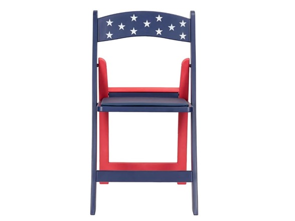 Red White and Blue Old Glory Resin Folding Chair, 4 Chair Pack