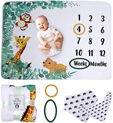 Fleece Baby Milestone Photo Blanket