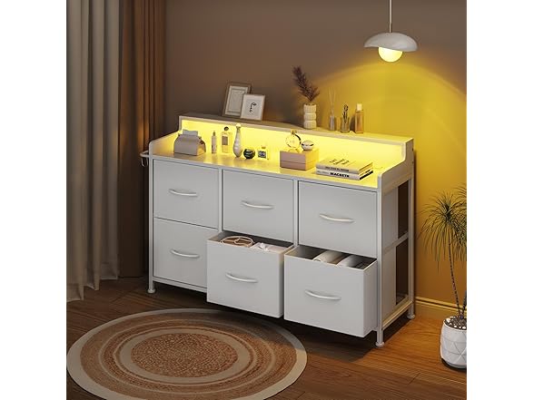 Leadpro Dresser for Bedroom with 6 Drawers
