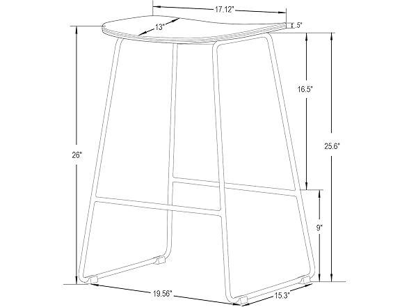 LeisureMod Melrose Walnut Counter Stool