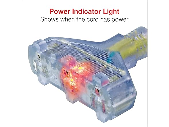 Clear Power 3 ft 12/3 SJTW, Cord Adapter, GFCI