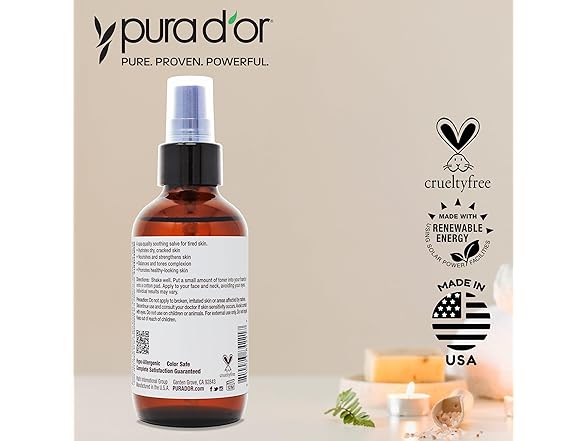 PURA D'OR 3.3 Oz Rice Water Facial Toner