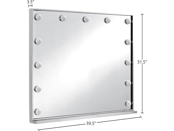 Hollywood Chrome Lighted Mirror