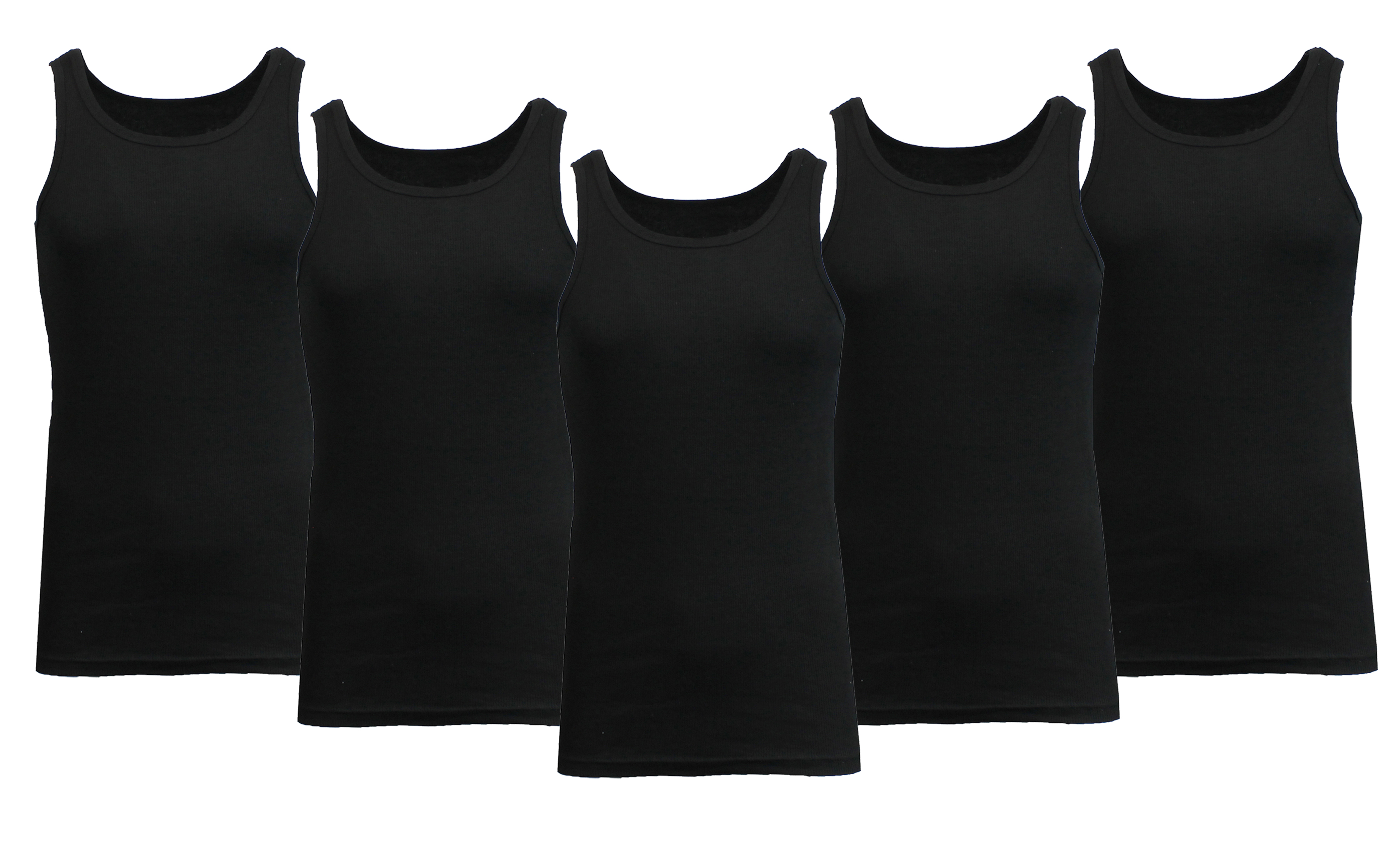 3 or 5PK Men's Heavyweight Ribbed Tank Top - Gallery 60