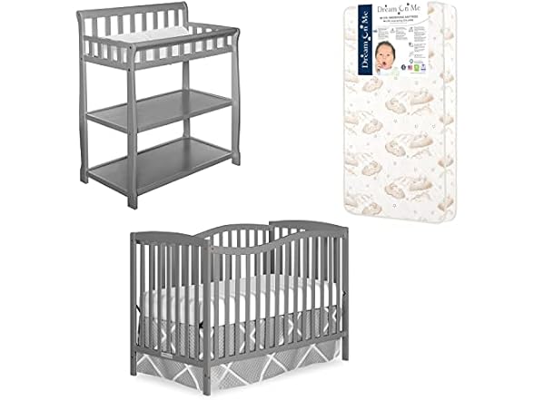 Dream On Me Nursery Essentials Bundle Chelsea Grey
