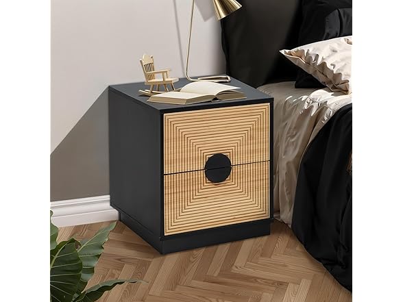 LuxenHome 2-Drawer Night Stand