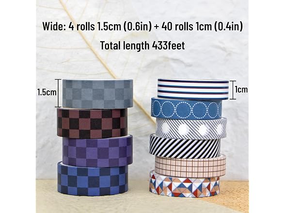 Ieebee 10mm Rolls Washi Tape Set