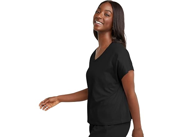 Hanes Women Originals Twisted Neck T-shirt