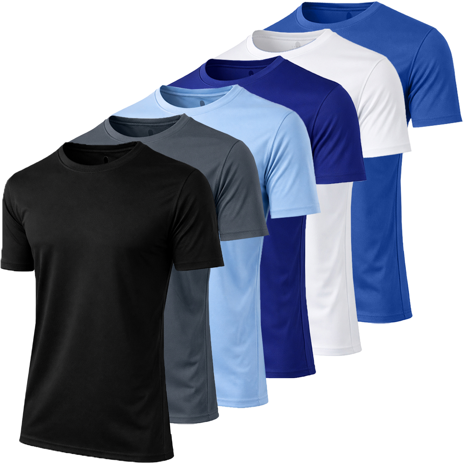 6Pk Mens S/S Performance Active Tee - Gallery 7