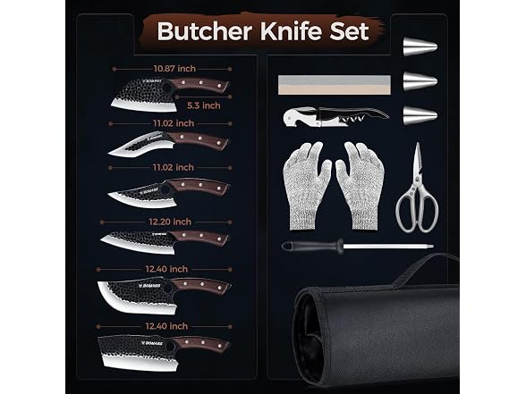 Cleaver Butcher Knife Set of 13