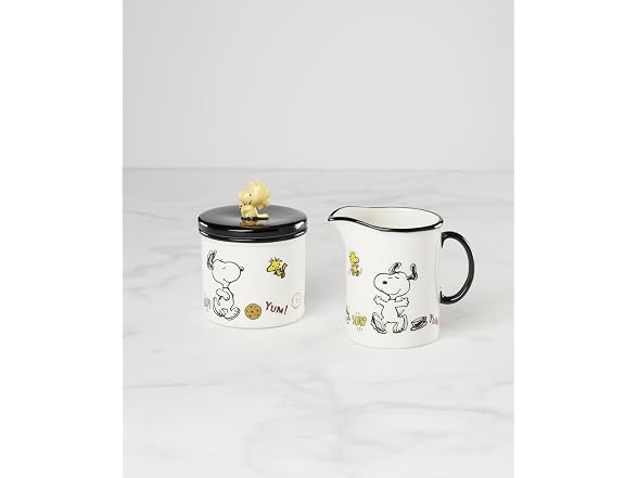 Lenox Chef Snoopy Porcelain Sugar and Creamer Set