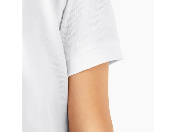 Dickies Boys (XXS) Short Sleeve Pique Polo White