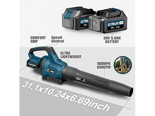 GEVEELIFE Leaf Blower Cordless