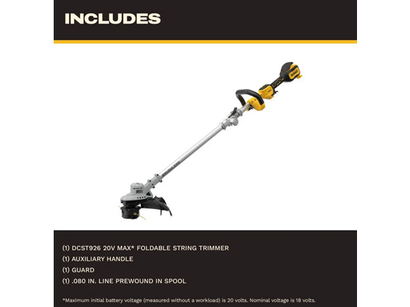 Dewalt DCST926B 20V MAX Brushless Foldable String Trimmer