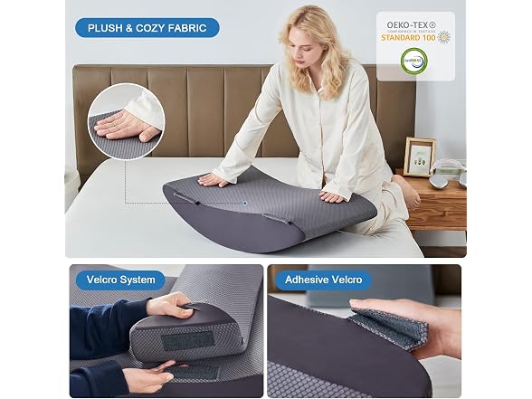 Paxato 4PCS Bed Wedge Pillow Set