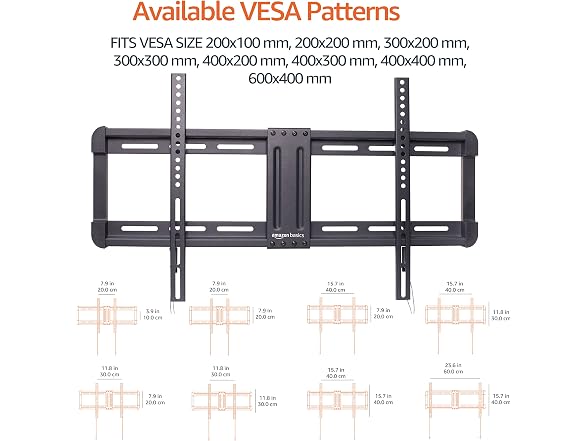 Amazon Basics Low Profile TV Wall Mount