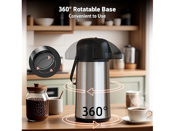 Airpot Coffee Carafe with Pump 85oz