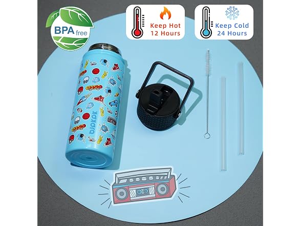 BJPKPK Insulated Water Bottle, 18oz Playground
