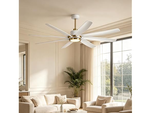 Parrot Uncle 72 Inch Large Ceiling Fan White