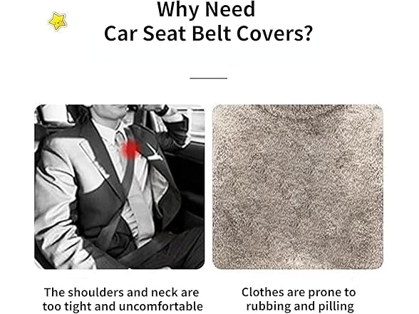 Seat Belt Covers 4Pcs Pink Bow Cute