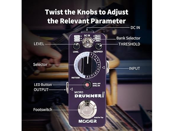 MOOER Micro Drummer II Drum Pedal