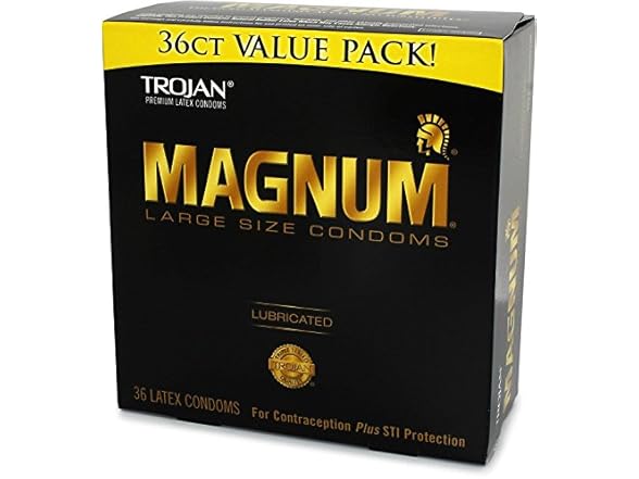 Trojan Condom Magnum Lubricated, 36 Count