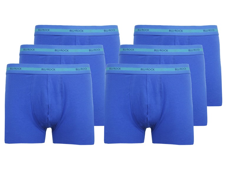 BLU ROCK WC-----J/MBB-565 / MB-MB / S Small Mens Cotton Flex Stretch Boxer Briefs Medium Blue x6