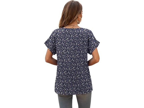 Quezhu Women (XL) Blouses Business Casual V Tops