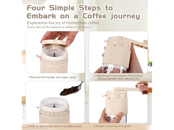 NANSPATH Manual Coffee Grinder, Burr