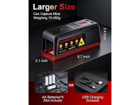 XMUNIHA Electric Mouse Trap Zapper