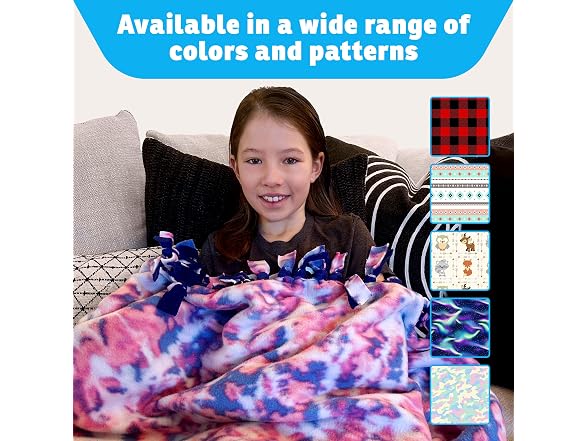 YourFleece No-Sew Throw Fleece Fabric DIY Blanket Kit