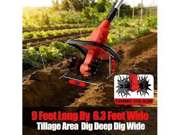 DEVTBLUN Tiller Cultivator Red
