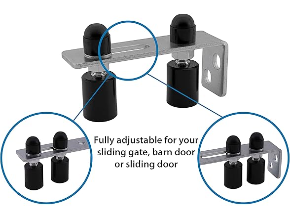 THE HARDWARE MART Gate Guide Adjustable - Smooth Black Ny
