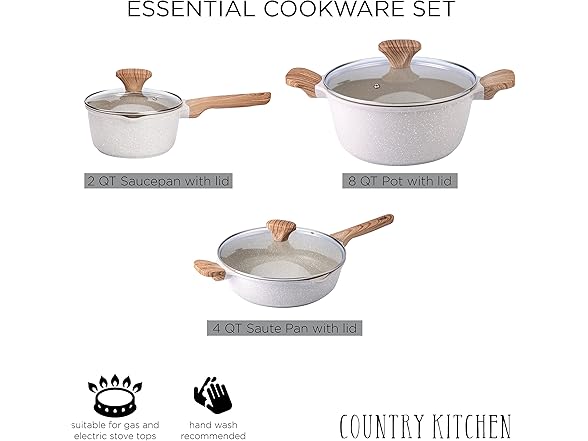 6 Pc Nonstick Cookware Set