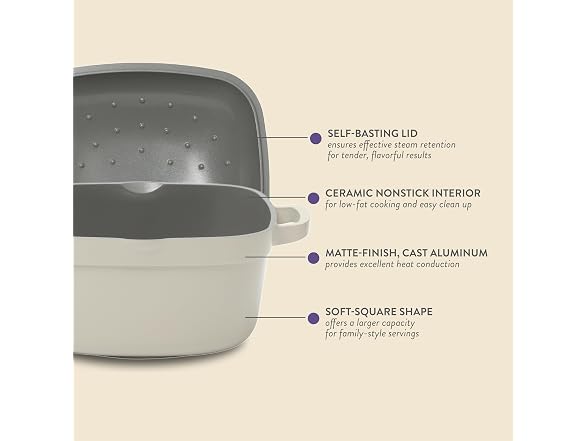 Crock-Pot Northvale Cast Aluminum Lightweight Durable 5.2 Quart 