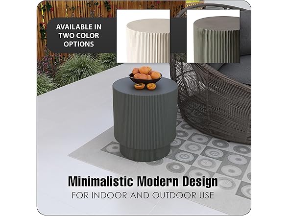 LeisureMod Eden Round Side Table