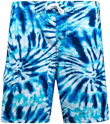 Kanu Surf Boys' YOLO Quick Dry UPF 50+ Beach Swim Trunk, Twister Royal, Small (4)