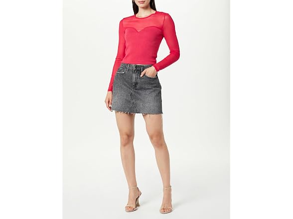 The Drop Martina Sweetheart Mesh Top