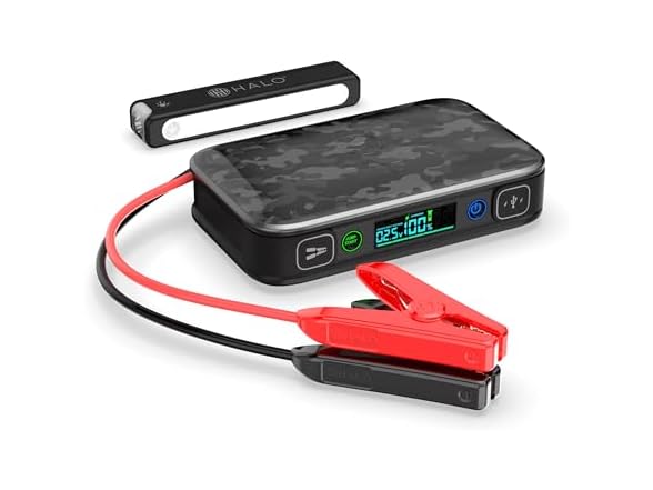 HALO Bolt PaL 1000 Portable Car Jump Starter w/USB-A & USB-C Charger Ports