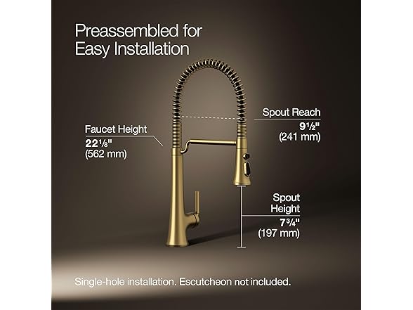 Kohler K-23765-2MB Tone Faucet Sprayhead Moderne Brass