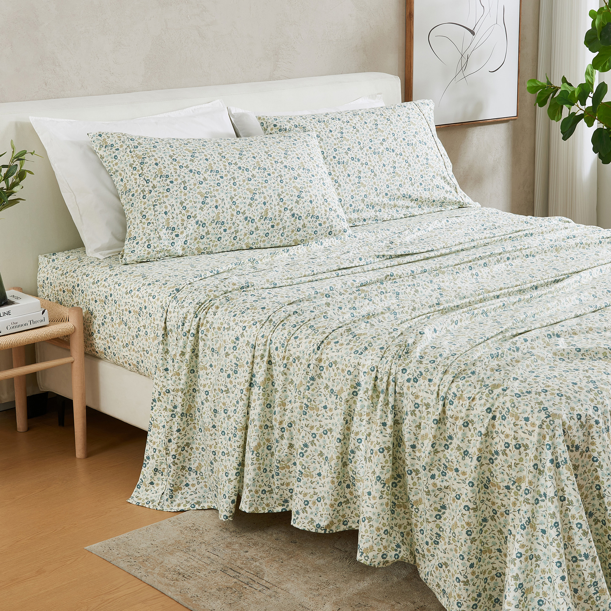 Patina Vie Cotton & Rayon Printed Sheet Set - Gallery 22