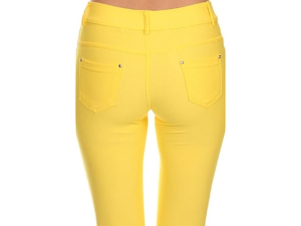 Yelete Women (M) Classic Solid Capri Yellow