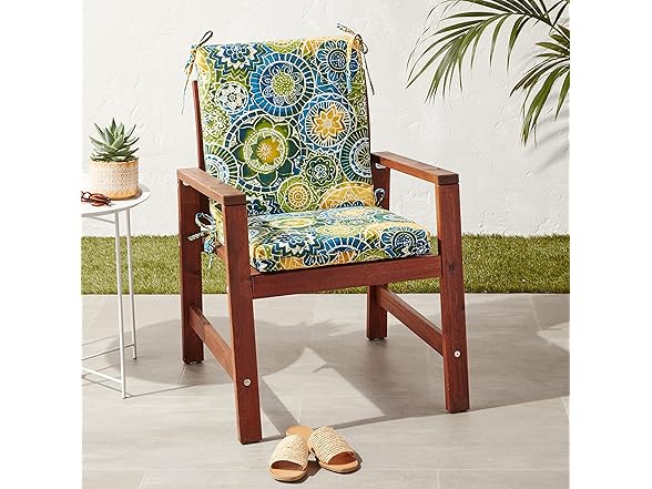 Pillow Perfect Omnia Lagoon Square Corner Chair Cushion