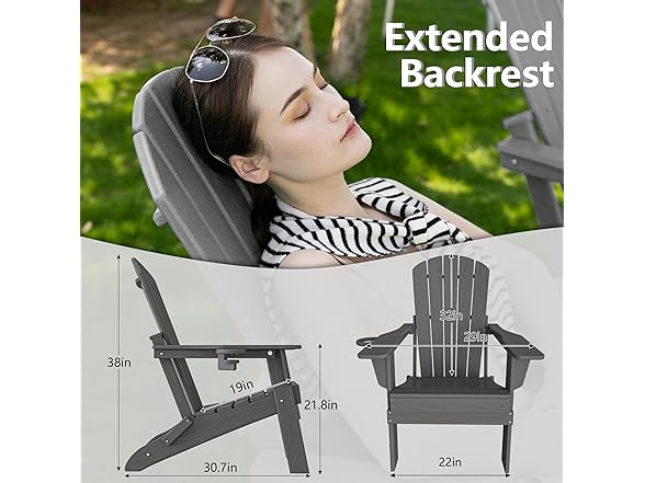 Plawdlik Folding Adirondack Chair
