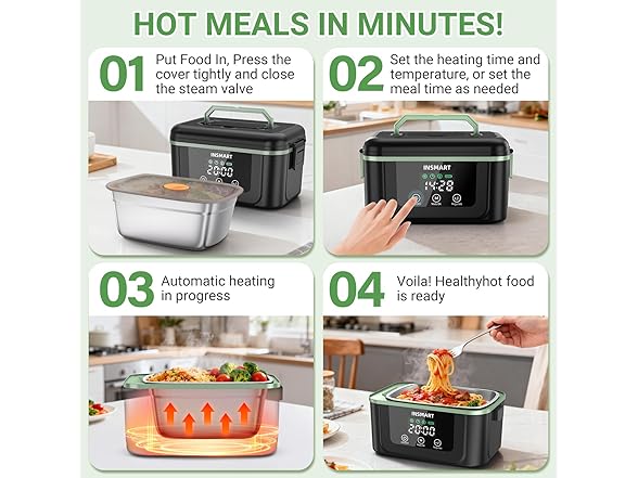 INSMART Cordless Electric Lunch Box